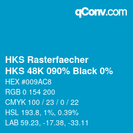 カラーコード: HKS Rasterfaecher - HKS 48K 090% Black 0% | qconv.com