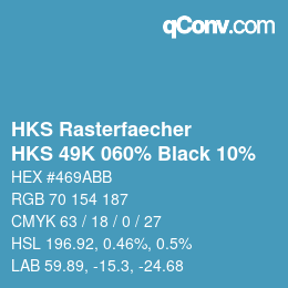 カラーコード: HKS Rasterfaecher - HKS 49K 060% Black 10% | qconv.com