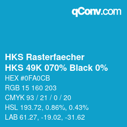 カラーコード: HKS Rasterfaecher - HKS 49K 070% Black 0% | qconv.com