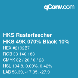 Código de color: HKS Rasterfaecher - HKS 49K 070% Black 10% | qconv.com