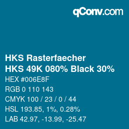 Código de color: HKS Rasterfaecher - HKS 49K 080% Black 30% | qconv.com