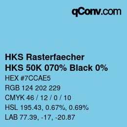 Farbcode: HKS Rasterfaecher - HKS 50K 070% Black 0% | qconv.com