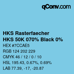 Code couleur: HKS Rasterfaecher - HKS 50K 070% Black 0% | qconv.com