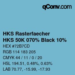 Color code: HKS Rasterfaecher - HKS 50K 070% Black 10% | qconv.com