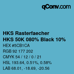 Color code: HKS Rasterfaecher - HKS 50K 080% Black 10% | qconv.com