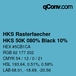 Código de color: HKS Rasterfaecher - HKS 50K 080% Black 10% | qconv.com