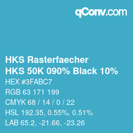カラーコード: HKS Rasterfaecher - HKS 50K 090% Black 10% | qconv.com