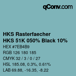 カラーコード: HKS Rasterfaecher - HKS 51K 050% Black 10% | qconv.com