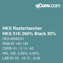 カラーコード: HKS Rasterfaecher - HKS 51K 060% Black 30% | qconv.com