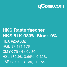 Color code: HKS Rasterfaecher - HKS 51K 080% Black 0% | qconv.com