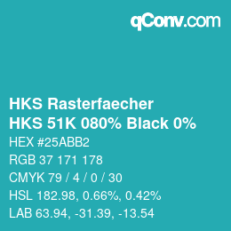 Código de color: HKS Rasterfaecher - HKS 51K 080% Black 0% | qconv.com