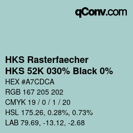 Color code: HKS Rasterfaecher - HKS 52K 030% Black 0% | qconv.com