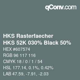Color code: HKS Rasterfaecher - HKS 52K 030% Black 50% | qconv.com