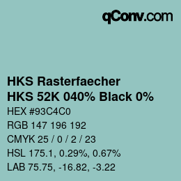 Color code: HKS Rasterfaecher - HKS 52K 040% Black 0% | qconv.com