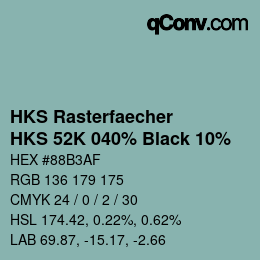 Color code: HKS Rasterfaecher - HKS 52K 040% Black 10% | qconv.com