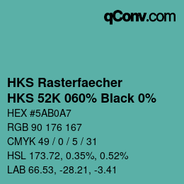 Color code: HKS Rasterfaecher - HKS 52K 060% Black 0% | qconv.com