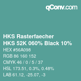 Color code: HKS Rasterfaecher - HKS 52K 060% Black 10% | qconv.com