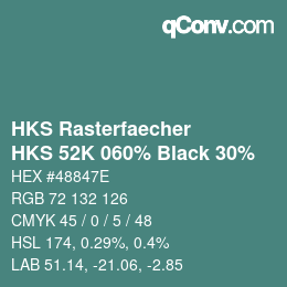 Color code: HKS Rasterfaecher - HKS 52K 060% Black 30% | qconv.com