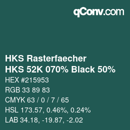 Color code: HKS Rasterfaecher - HKS 52K 070% Black 50% | qconv.com