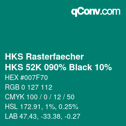 Color code: HKS Rasterfaecher - HKS 52K 090% Black 10% | qconv.com