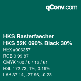カラーコード: HKS Rasterfaecher - HKS 52K 090% Black 30% | qconv.com