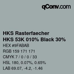 Código de color: HKS Rasterfaecher - HKS 53K 010% Black 30% | qconv.com