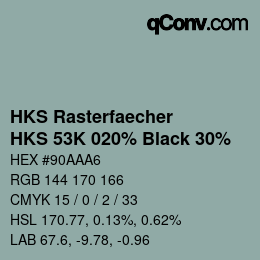 Color code: HKS Rasterfaecher - HKS 53K 020% Black 30% | qconv.com