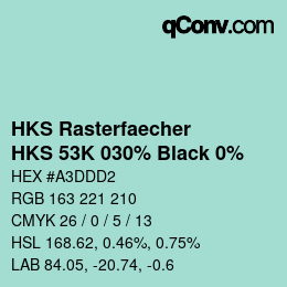 Color code: HKS Rasterfaecher - HKS 53K 030% Black 0% | qconv.com