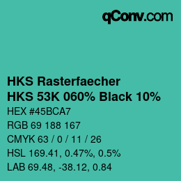 カラーコード: HKS Rasterfaecher - HKS 53K 060% Black 10% | qconv.com