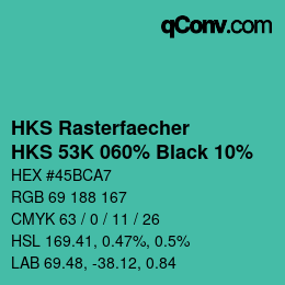 Farbcode: HKS Rasterfaecher - HKS 53K 060% Black 10% | qconv.com