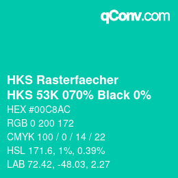 Code couleur: HKS Rasterfaecher - HKS 53K 070% Black 0% | qconv.com