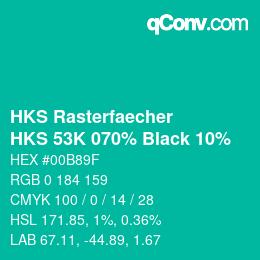 カラーコード: HKS Rasterfaecher - HKS 53K 070% Black 10% | qconv.com