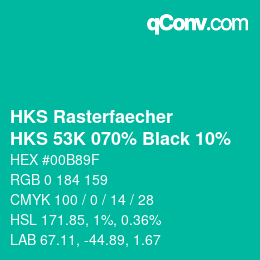 Color code: HKS Rasterfaecher - HKS 53K 070% Black 10% | qconv.com