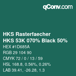 Color code: HKS Rasterfaecher - HKS 53K 070% Black 50% | qconv.com