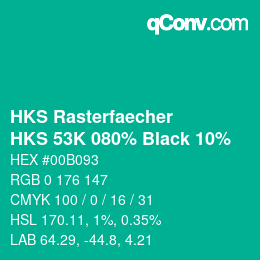 Código de color: HKS Rasterfaecher - HKS 53K 080% Black 10% | qconv.com
