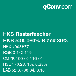 カラーコード: HKS Rasterfaecher - HKS 53K 080% Black 30% | qconv.com