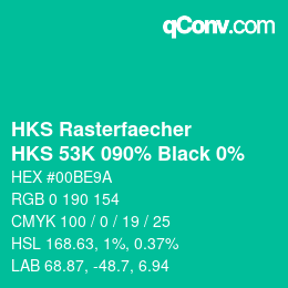 Color code: HKS Rasterfaecher - HKS 53K 090% Black 0% | qconv.com