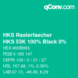 Código de color: HKS Rasterfaecher - HKS 53K 100% Black 0% | qconv.com