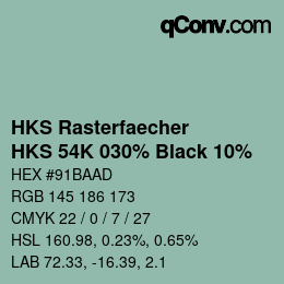 Color code: HKS Rasterfaecher - HKS 54K 030% Black 10% | qconv.com