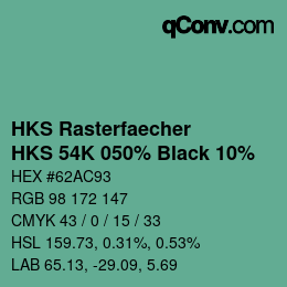 Color code: HKS Rasterfaecher - HKS 54K 050% Black 10% | qconv.com