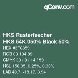 Color code: HKS Rasterfaecher - HKS 54K 050% Black 50% | qconv.com