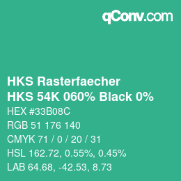 Color code: HKS Rasterfaecher - HKS 54K 060% Black 0% | qconv.com