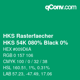 Code couleur: HKS Rasterfaecher - HKS 54K 080% Black 0% | qconv.com