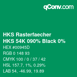 Código de color: HKS Rasterfaecher - HKS 54K 090% Black 0% | qconv.com