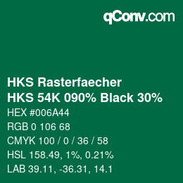 カラーコード: HKS Rasterfaecher - HKS 54K 090% Black 30% | qconv.com