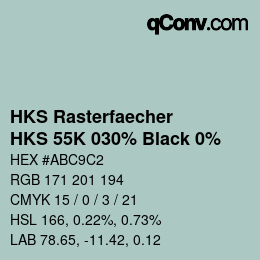 Farbcode: HKS Rasterfaecher - HKS 55K 030% Black 0% | qconv.com
