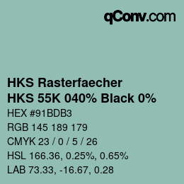 Code couleur: HKS Rasterfaecher - HKS 55K 040% Black 0% | qconv.com