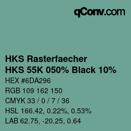 カラーコード: HKS Rasterfaecher - HKS 55K 050% Black 10% | qconv.com