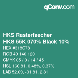 Código de color: HKS Rasterfaecher - HKS 55K 070% Black 10% | qconv.com