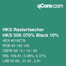 カラーコード: HKS Rasterfaecher - HKS 55K 070% Black 10% | qconv.com